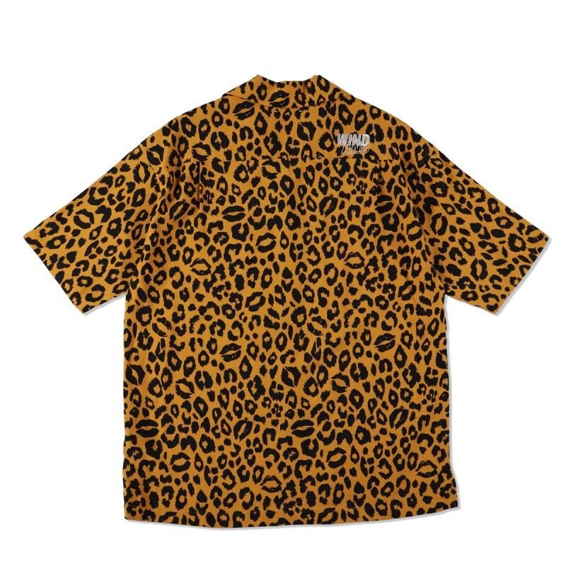 MINEDENIM WDS X MINEDENIM LIPS LEOPARD PRINT OPEN COLLAR SH 24MND