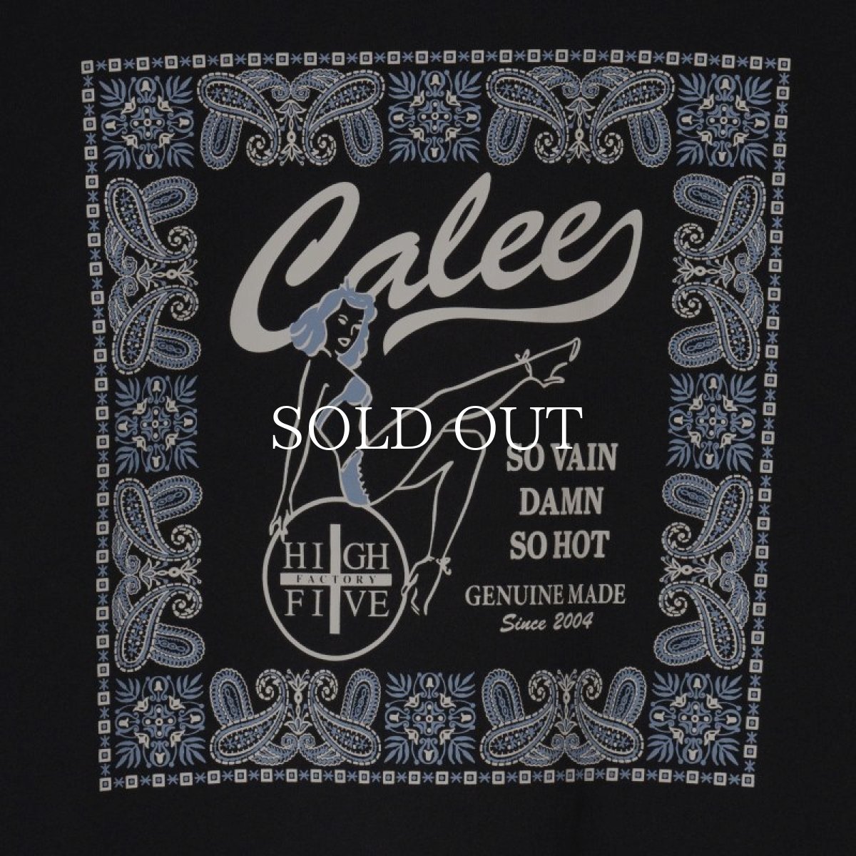 画像3: CALEE  × HIGH FIVE FACTORY CAL RETRO GIRL BANDANNA TEE (3)