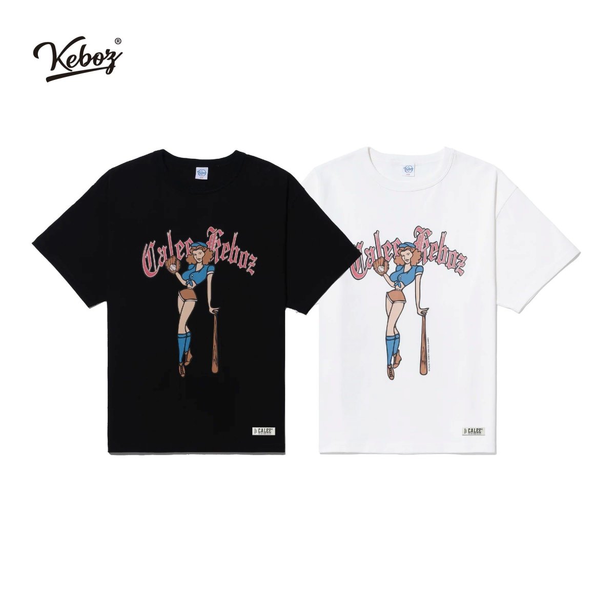 画像1: CALEE  CALEE × KEBOZ PINUP GIRL S/S TEE (1)