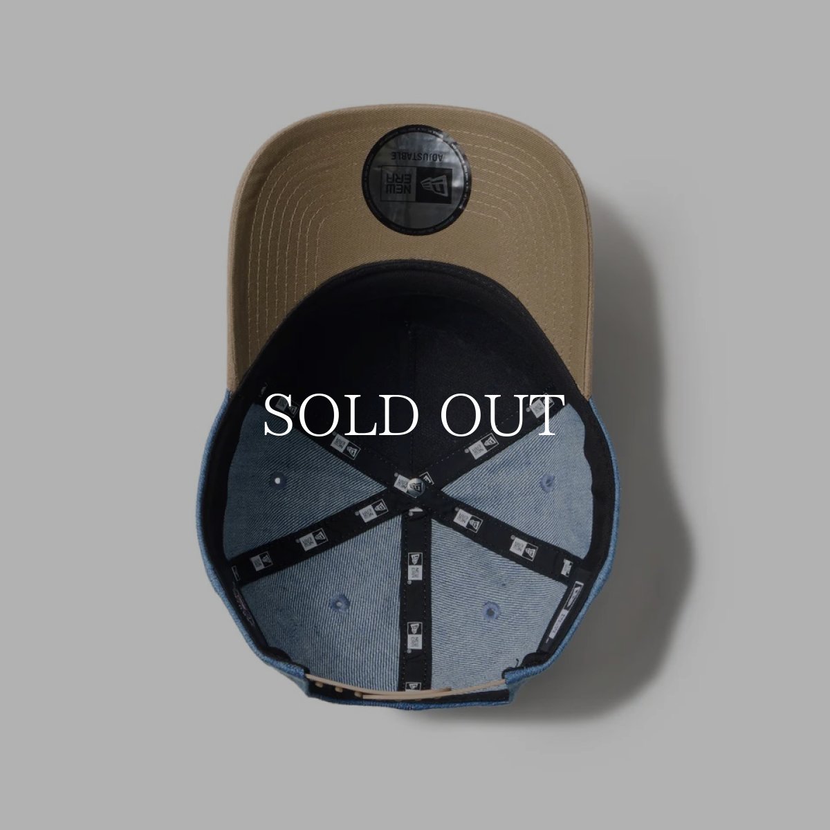 画像4: NEW ERA  9FORTY A-Frame MLB Denim 2-Tone ニューヨーク・ヤンキース ウォッシュドデニム カーキスウェードバイザー (4)