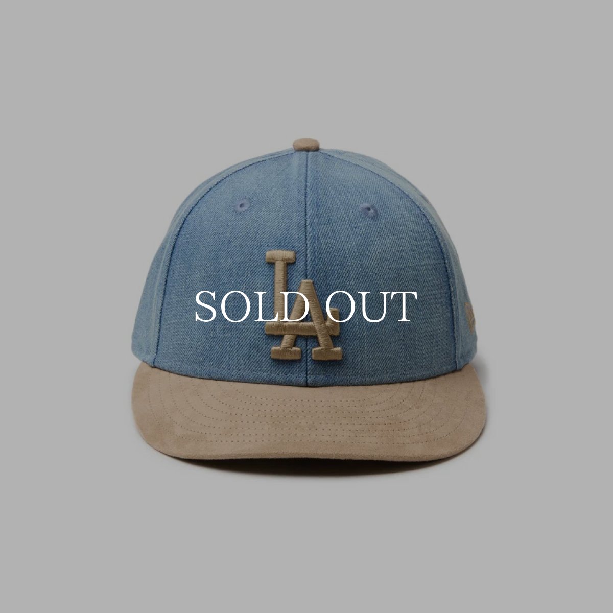 画像7: NEW ERA  LP 59FIFTY MLB Denim 2-Tone ロサンゼルス・ドジャース ウォッシュドデニム カーキスウェードバイザー (7)