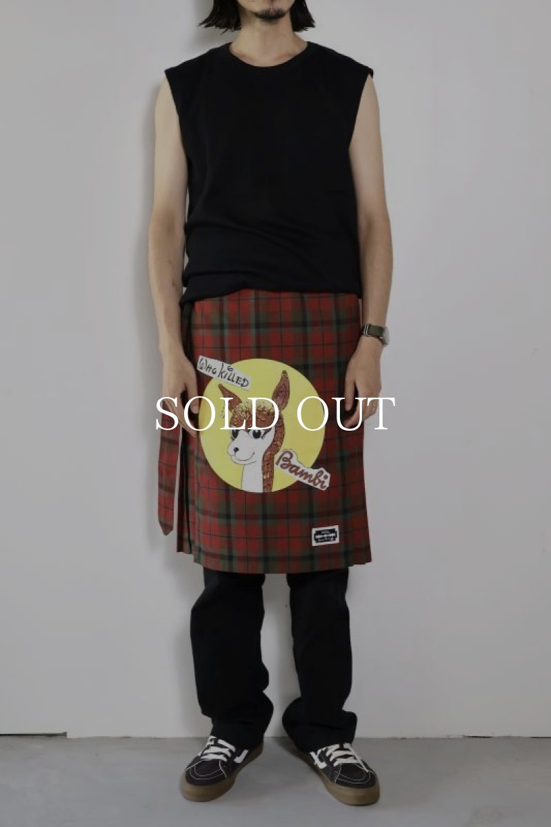 画像4: KIDILL  "KILT SKIRT WHO KILLED BAMBI  COLLABORATION WITH  JAMIE REID.  (4)