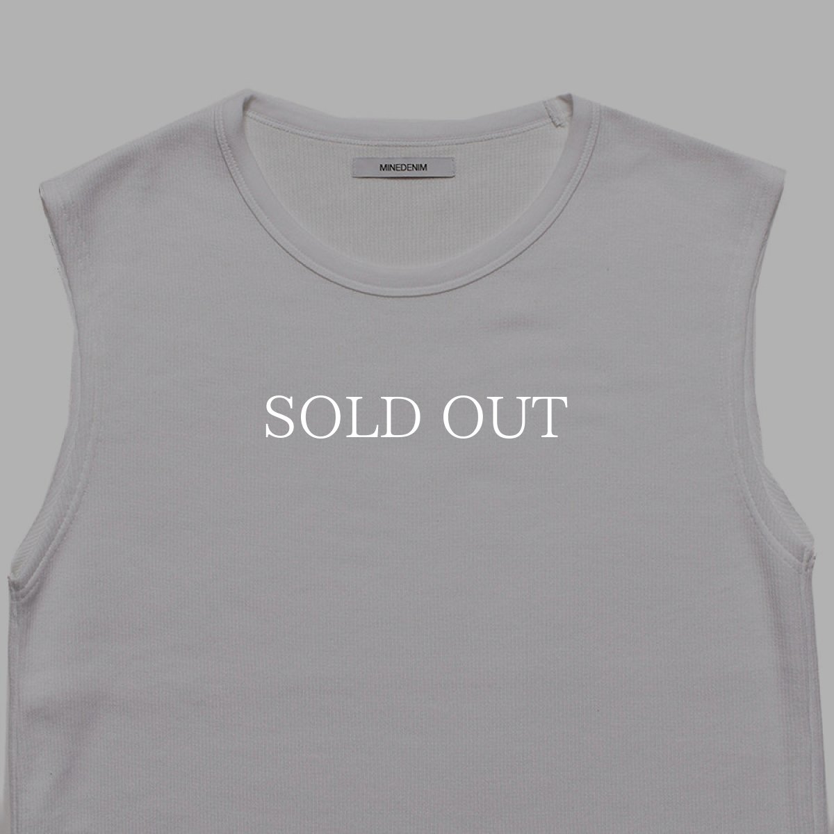 画像8: MINEDENIM  Roundneck Nosleeve Rib T-SH (8)