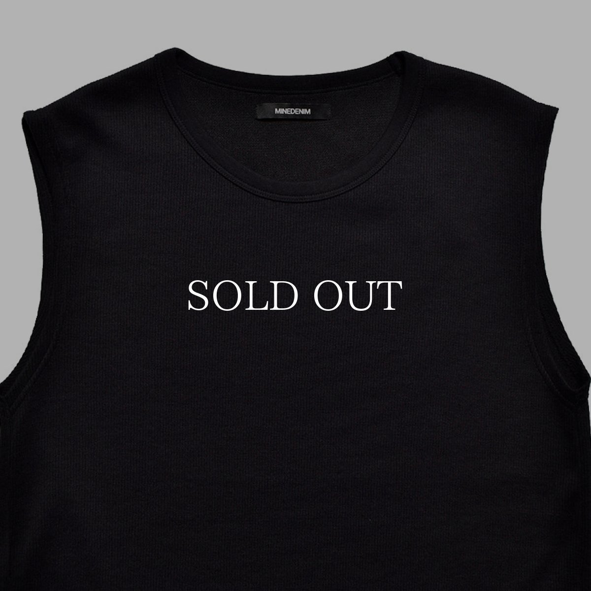 画像3: MINEDENIM  Roundneck Nosleeve Rib T-SH (3)