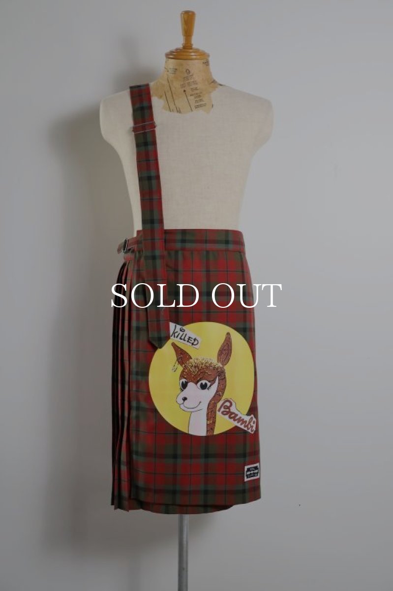 画像1: KIDILL  "KILT SKIRT WHO KILLED BAMBI  COLLABORATION WITH  JAMIE REID.  (1)