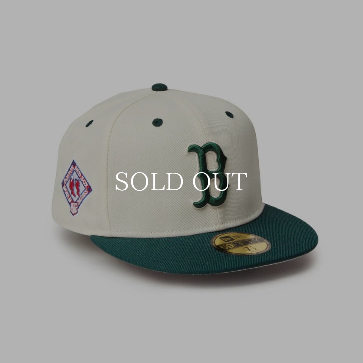 画像1: NEW ERA  59FIFTY MLB Wool Visor ボストン・レッドソックス クローム ダークグリーンバイザー (1)