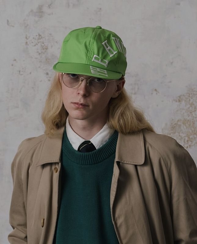 the HWDOG シアサッカー レザー キャップ 紙パッチ D00394 緑 THE H.W.DOG&CO. BIG LOGO SKATE CAP D-00966 公式通販