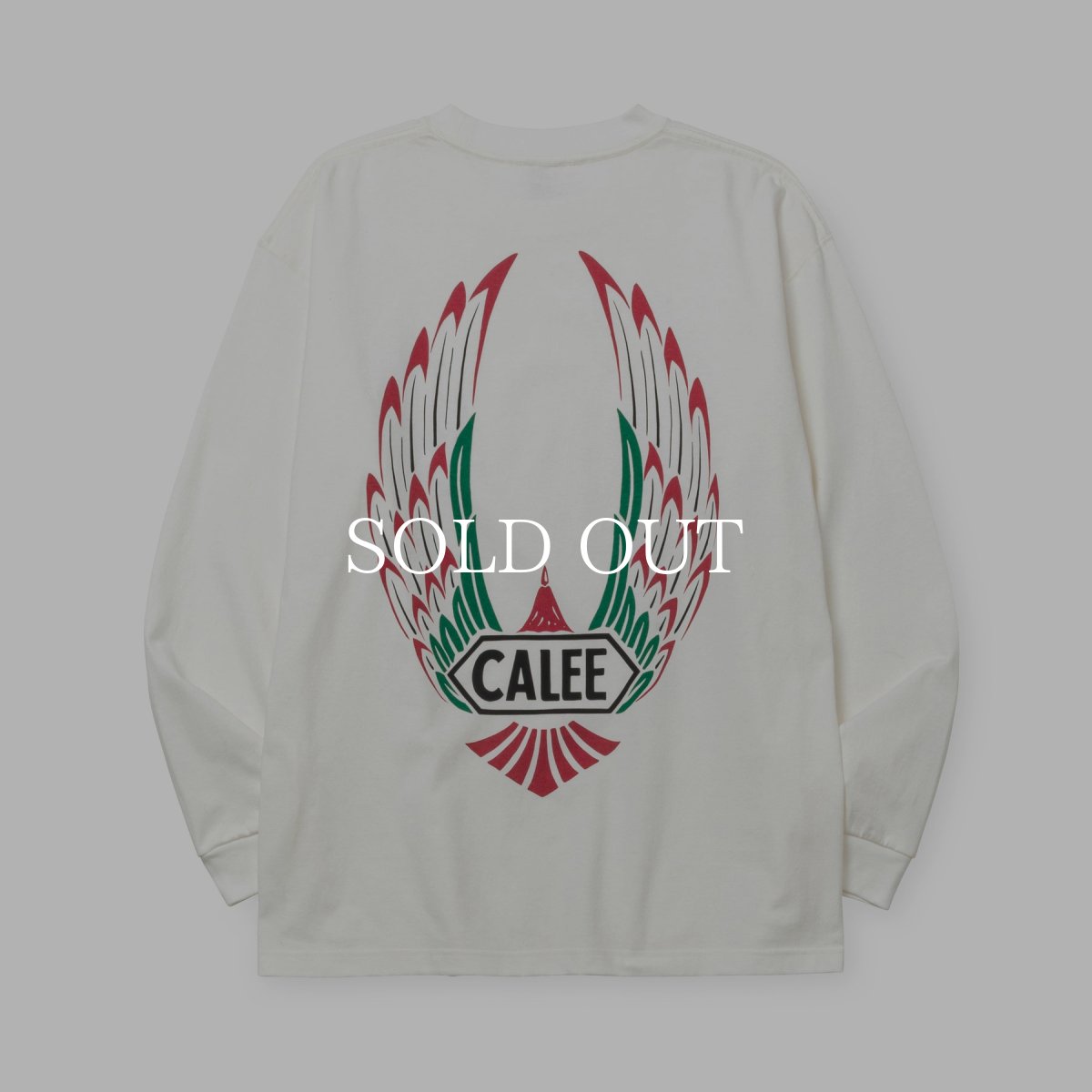 画像3: CALEE  VINTAGE TYPE WING LOGO L/S TEE ＜NATURALLY PAINT DESIGN＞ (3)