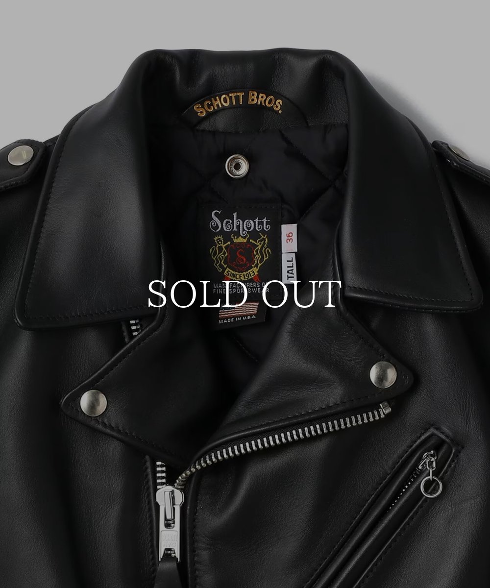 画像3: Schott  613UST ONESTAR TALL/ワンスター トール ライダース レザージャケット (3)