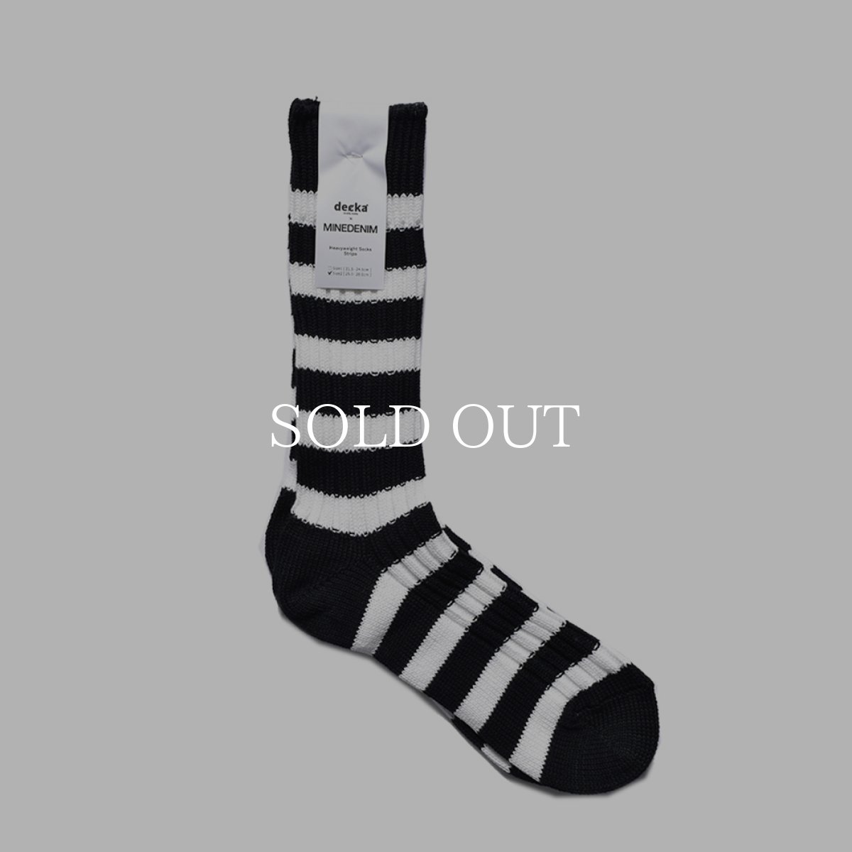 画像1: MINEDENIM  decka × MINEDENIM Border Rib SOX (1)