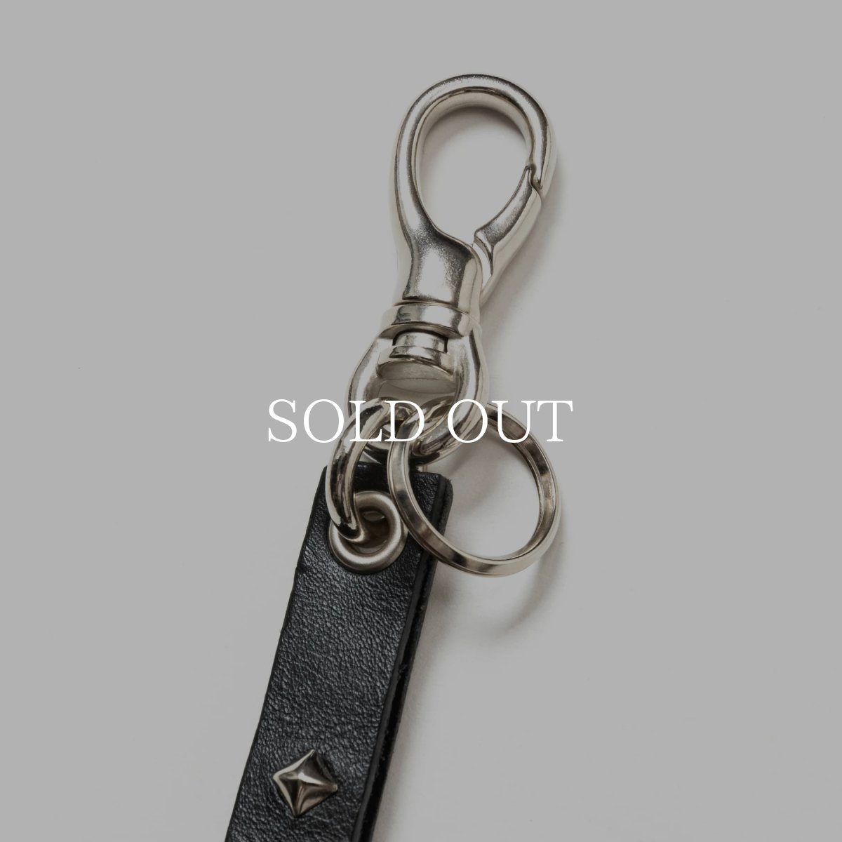 画像3: CALEE  STUDS & KNITTING LEATHER LONG KEY RING (3)