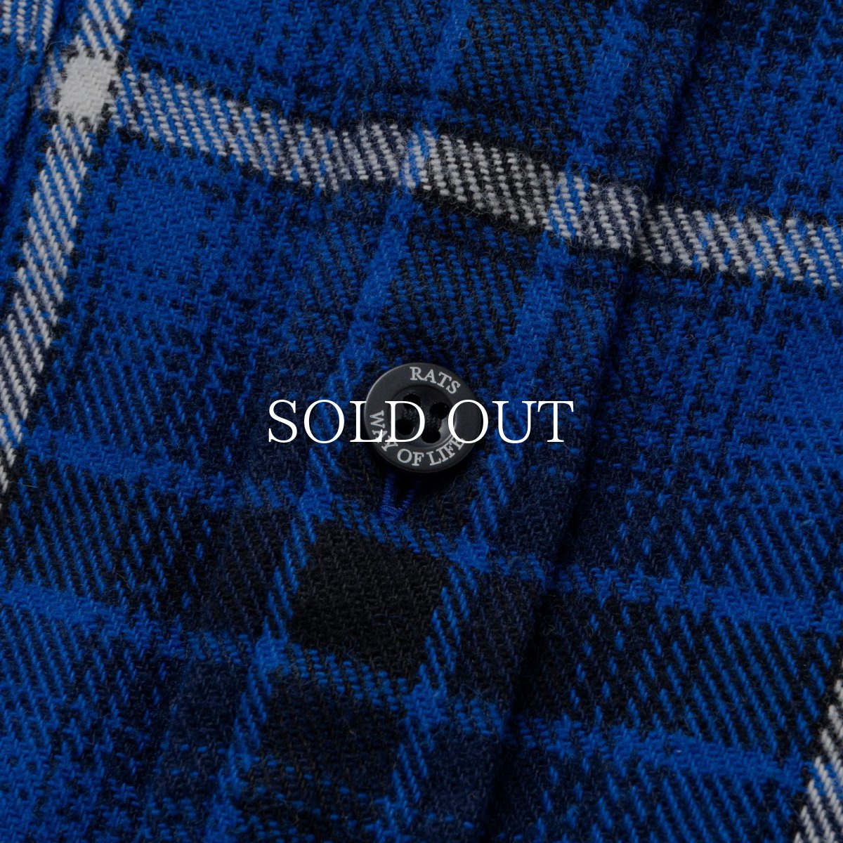 画像5: RATS  COTTON FLANNEL BLUE CHECK SHIRT (5)