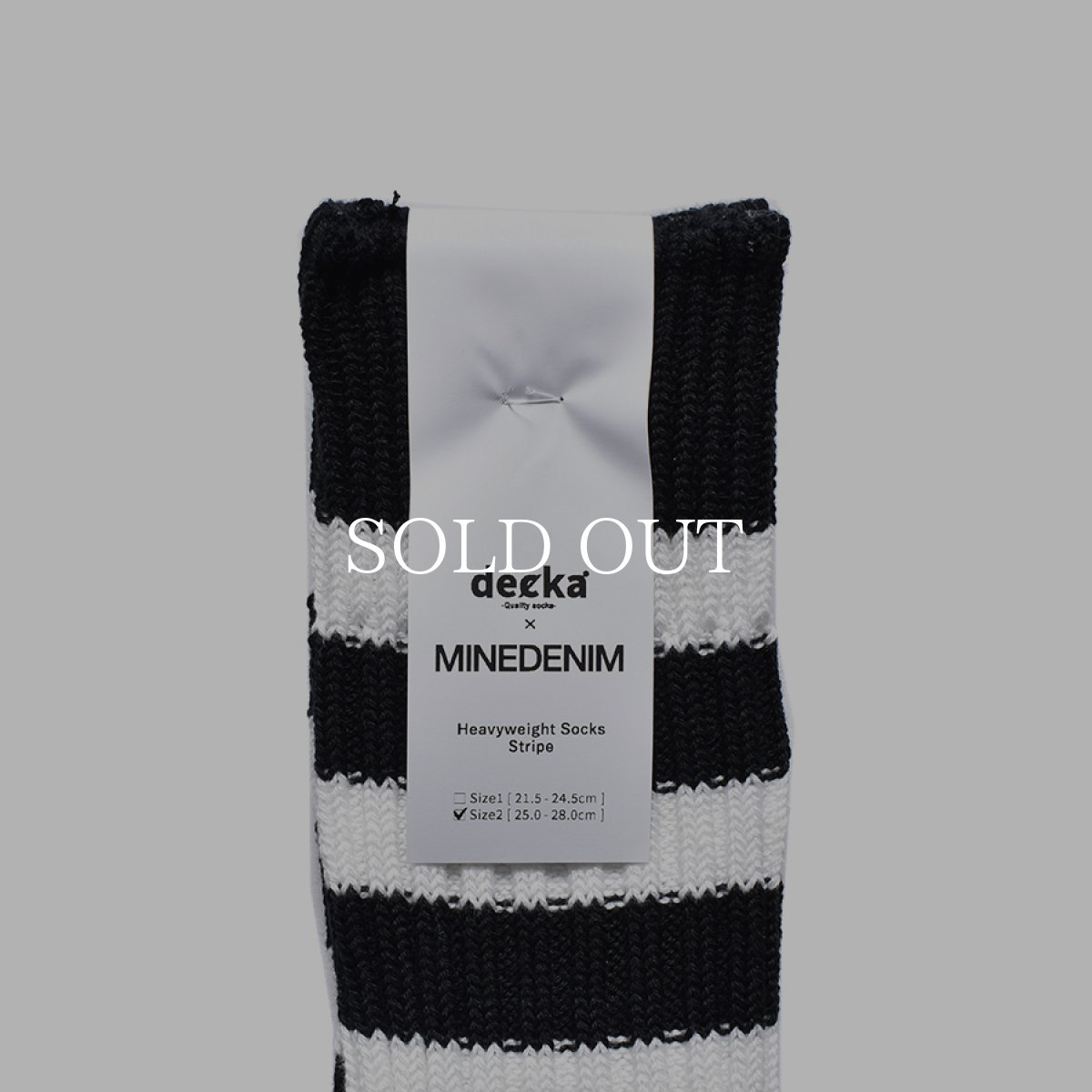 画像2: MINEDENIM  decka × MINEDENIM Border Rib SOX (2)