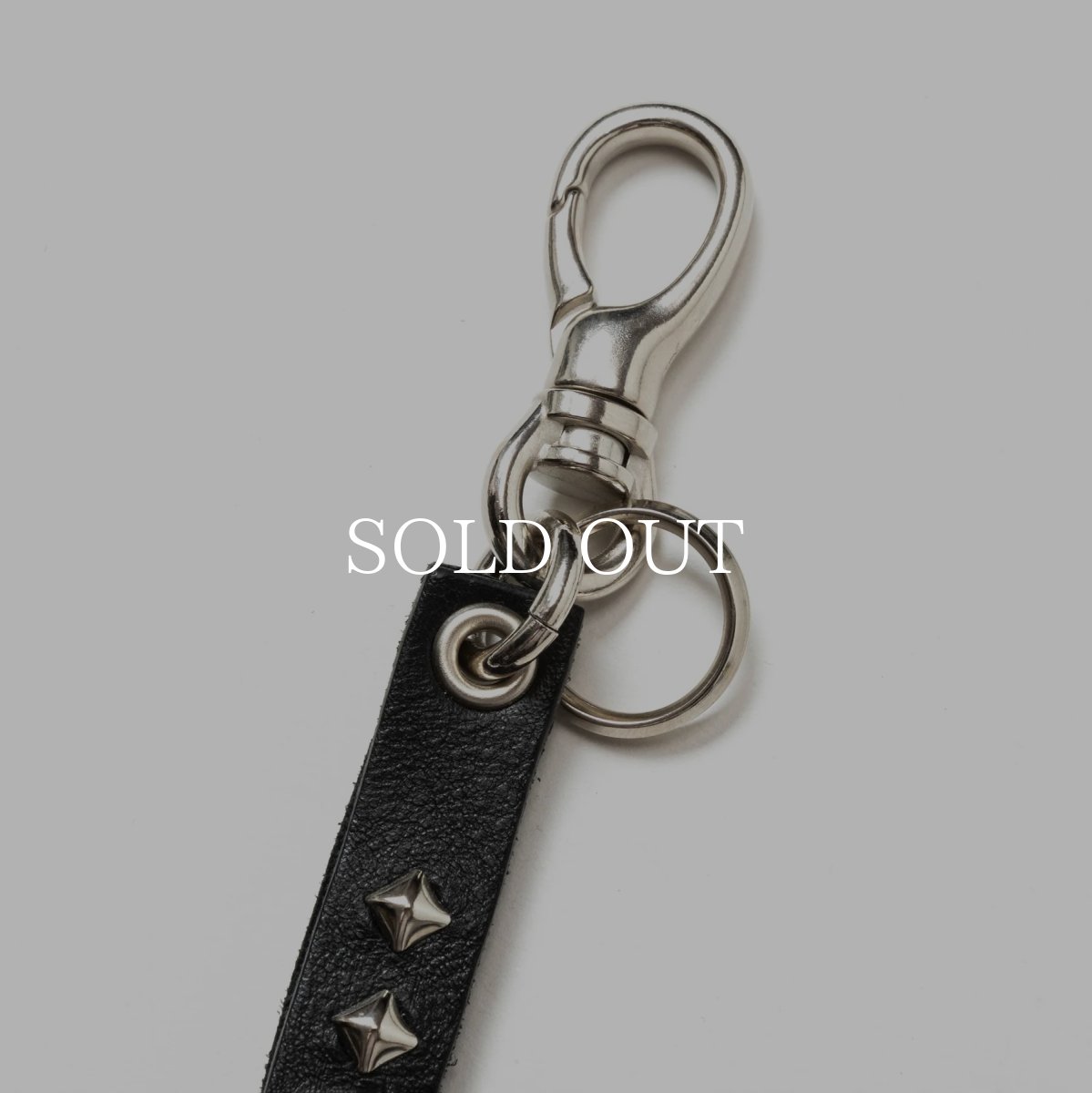 画像3: CALEE  STUDS & KNITTING LEATHER SHORT KEY RING (3)