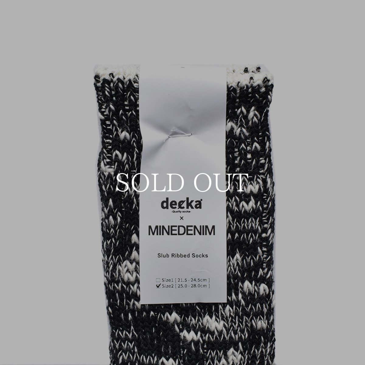 画像2: MINEDENIM  decka × MINEDENIM Melange Rib SOX (2)
