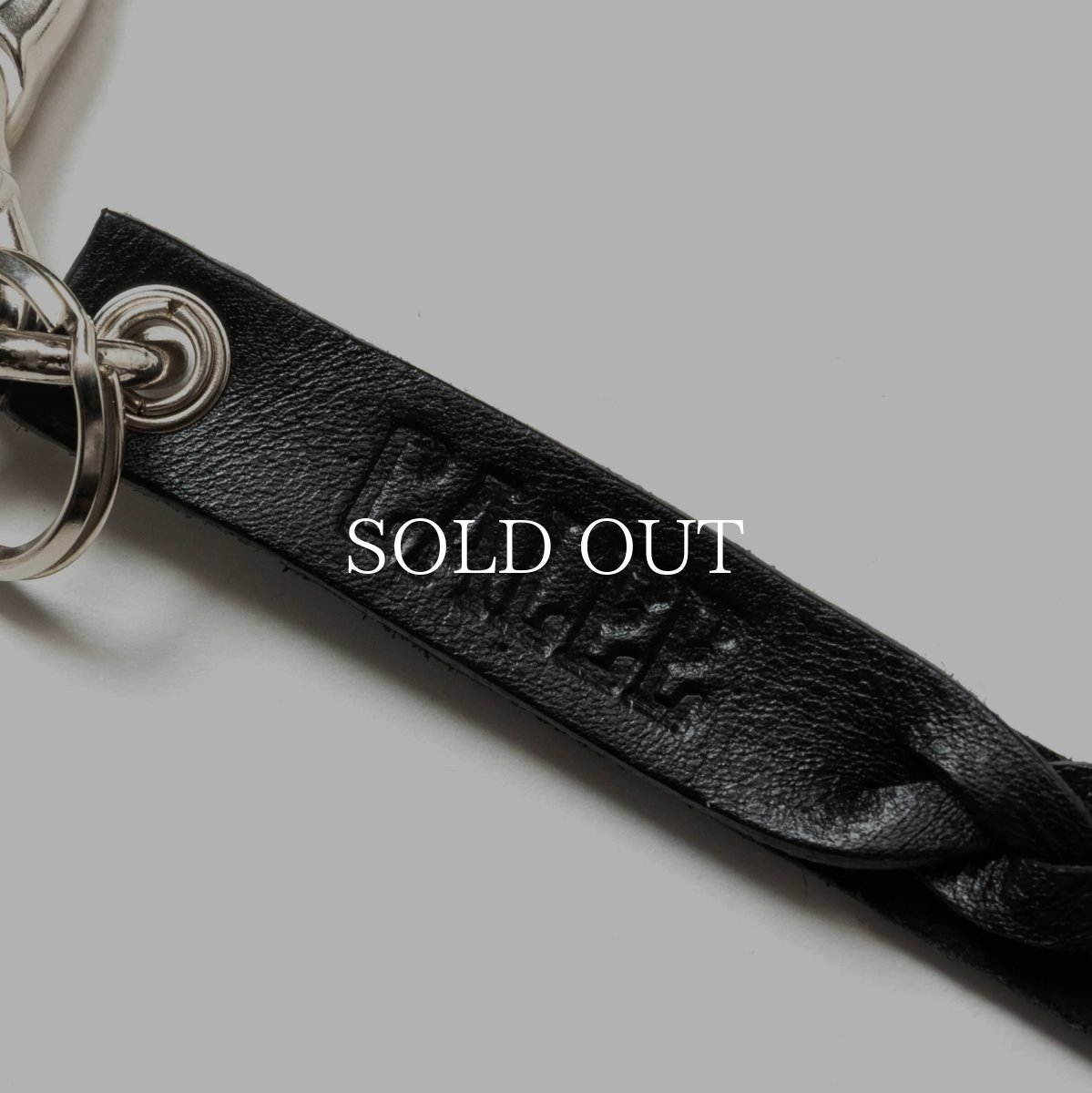 画像5: CALEE  STUDS & KNITTING LEATHER LONG KEY RING (5)