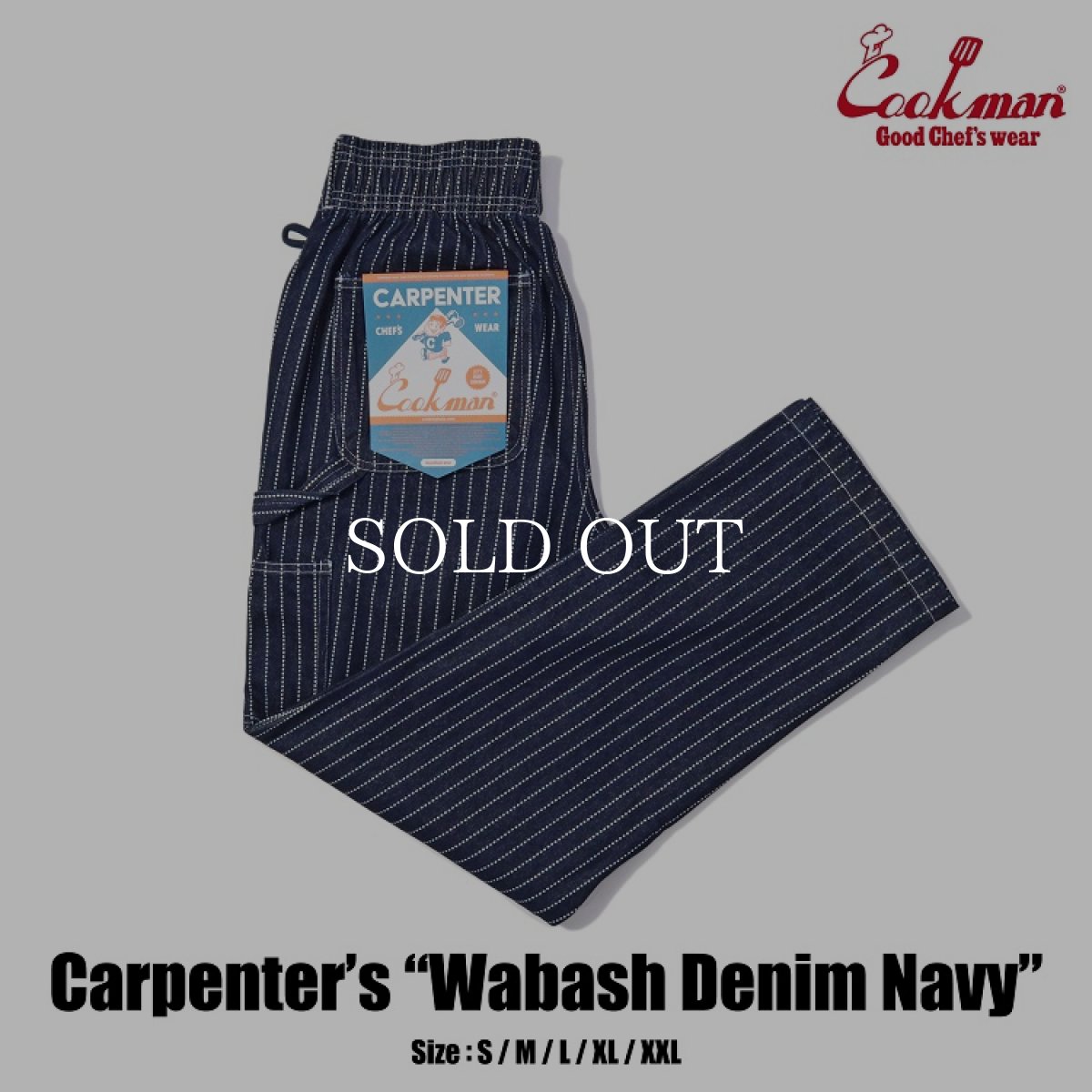 画像1: COOKMAN  カーペンターズパンツ Carpenter's Pants Wabash Denim Navy (1)