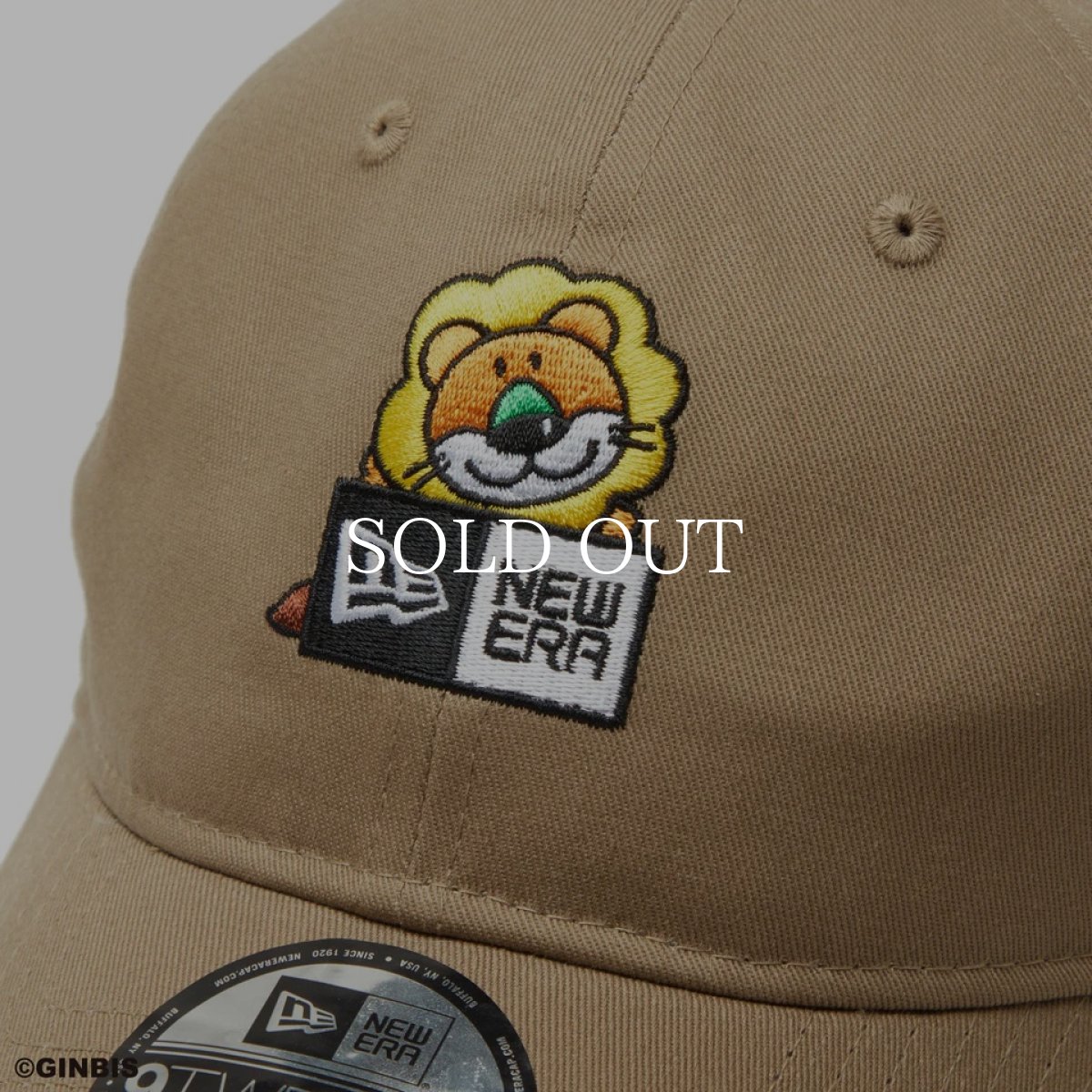 画像6: NEW ERA  9TWENTY たべっ子どうぶつ らいおん ボックスロゴ ブリティッシュカーキ (6)