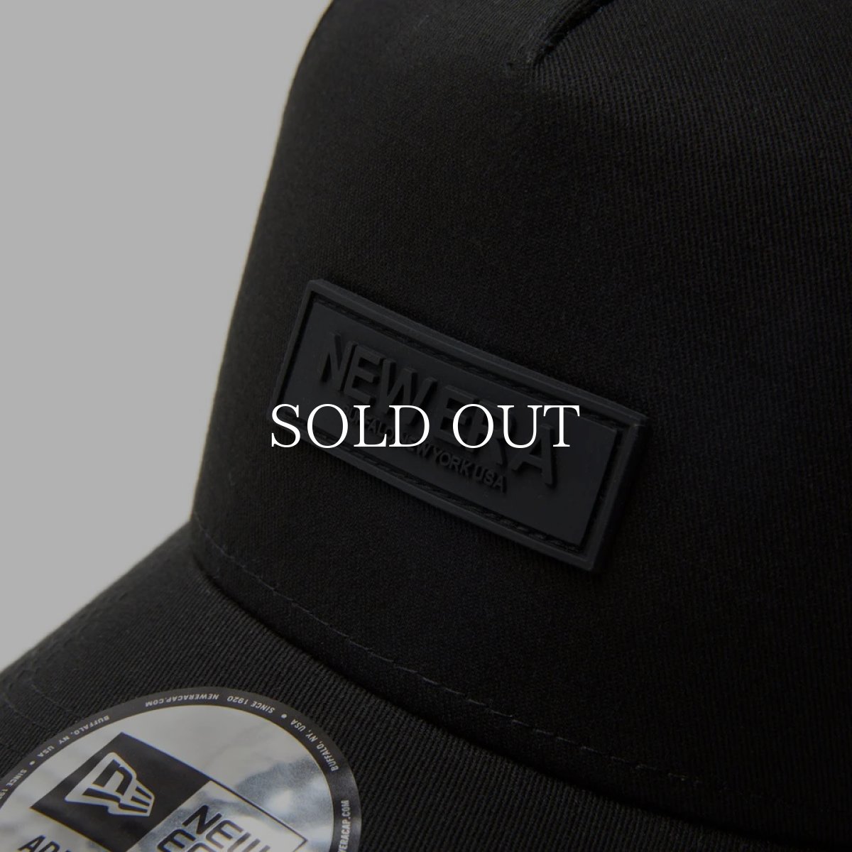 画像4: NEW ERA  9FORTY A-Frame Rubber Patch ブラック (4)