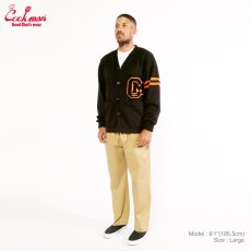 画像7: COOKMAN  カーディガン Knitted Cardigan Letterman Black (7)