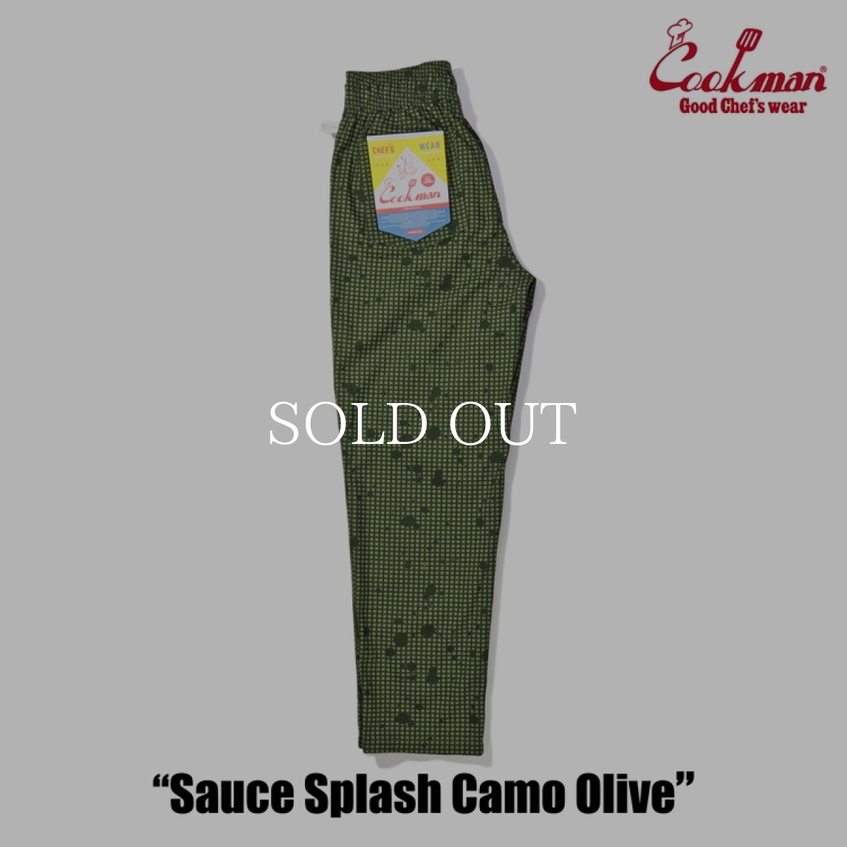 画像2: COOKMAN  Chef Pants Sauce Splash Camo Olive (2)