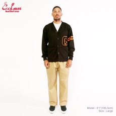 画像6: COOKMAN  カーディガン Knitted Cardigan Letterman Black (6)