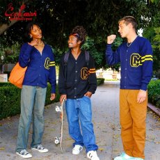 画像17: COOKMAN  カーディガン Knitted Cardigan Letterman Black (17)