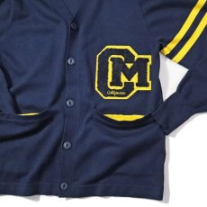 画像4: COOKMAN  カーディガン Knitted Cardigan Letterman Navy (4)