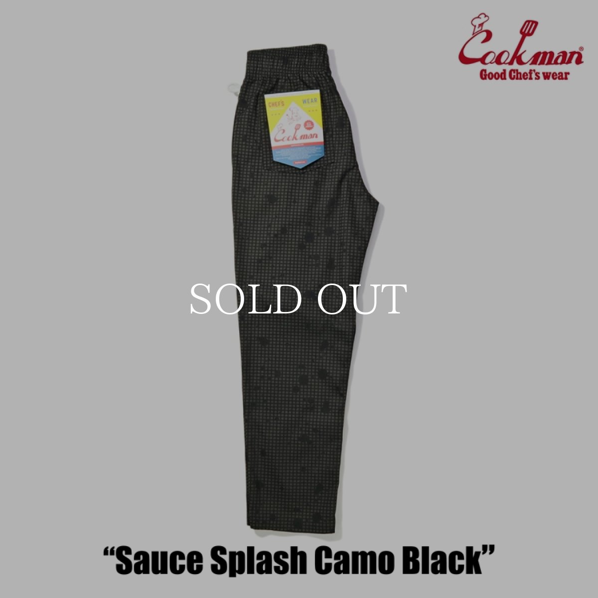 画像2: COOKMAN  Chef Pants Sauce Splash Camo Black (2)