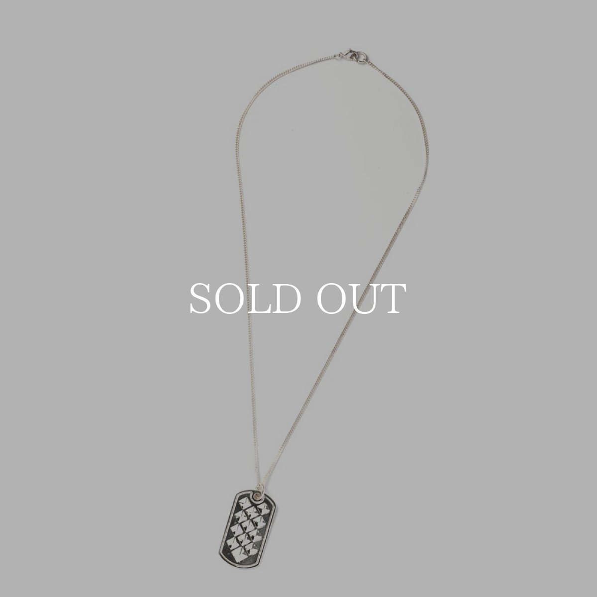 画像1: CALEE  STUDS DOGTAG SILVER NECKLACE (1)
