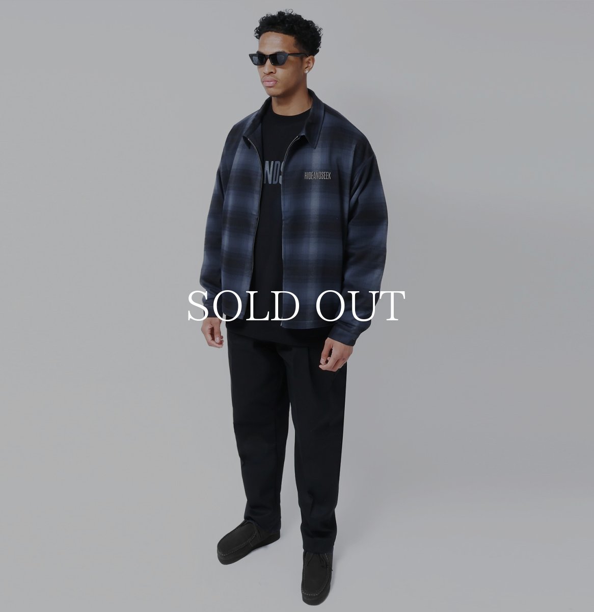 画像2: HideandSeek  Check Harrington Jacket (2)