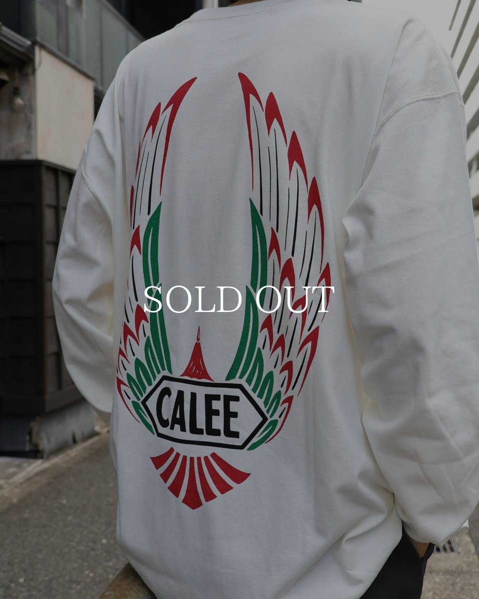 画像13: CALEE  VINTAGE TYPE WING LOGO L/S TEE ＜NATURALLY PAINT DESIGN＞ (13)