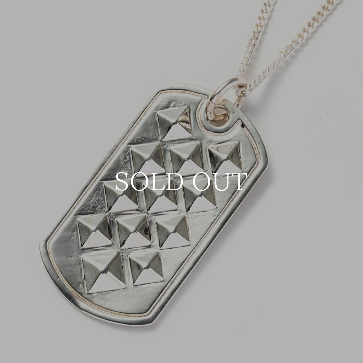画像2: CALEE  STUDS DOGTAG SILVER NECKLACE (2)