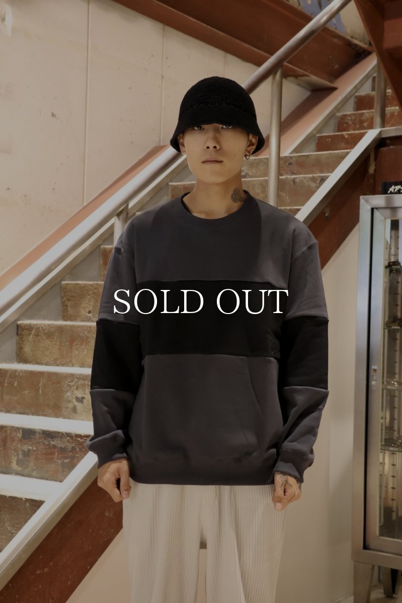 画像8: CALEE  BICOLOR CREW NECK SW (8)
