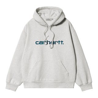 CARHARTT ロゴ刺繍ドローストリングフーディ ☆ドイツ発/送関込*Carhartt*新作*AMERICANロゴ刺繍フーディ/G