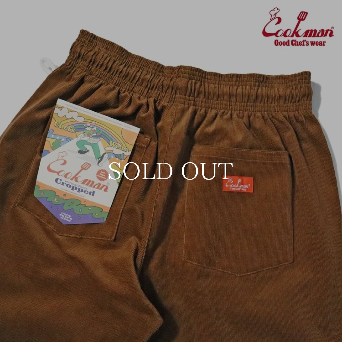 画像6: COOKMAN  Harvest Pants Cropped High Wale Corduroy Dark Brown (6)