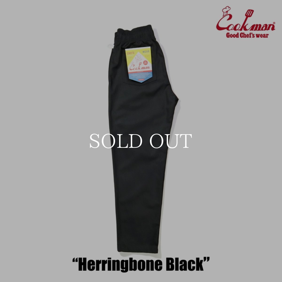 画像2: COOKMAN  Chef Pants Herringbone Black (2)