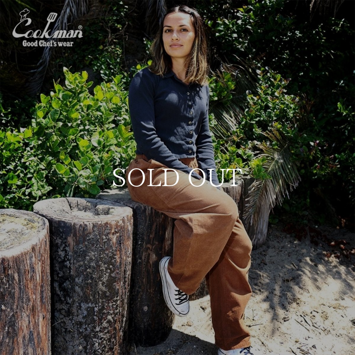 画像15: COOKMAN  Harvest Pants Cropped High Wale Corduroy Dark Brown (15)