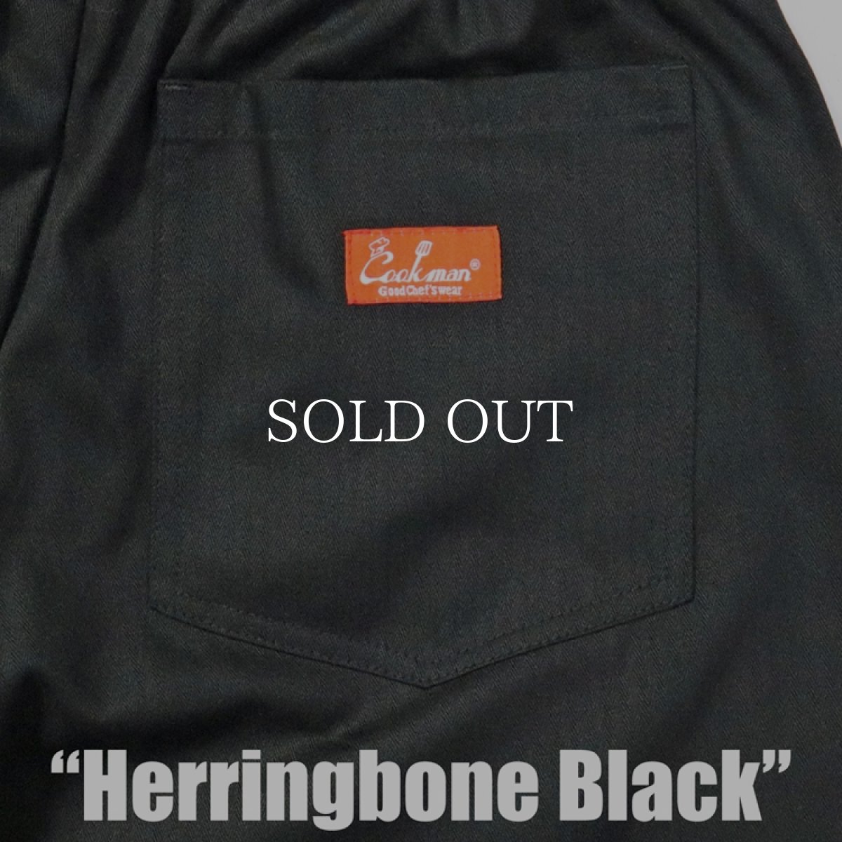画像10: COOKMAN  Chef Pants Herringbone Black (10)