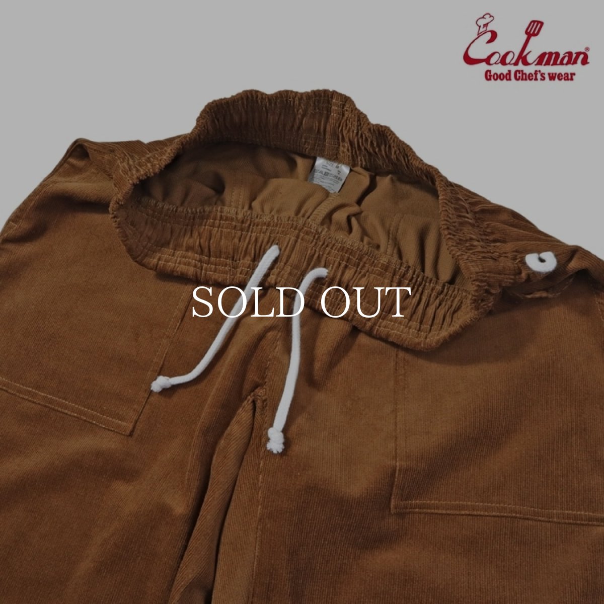 画像5: COOKMAN  Harvest Pants Cropped High Wale Corduroy Dark Brown (5)