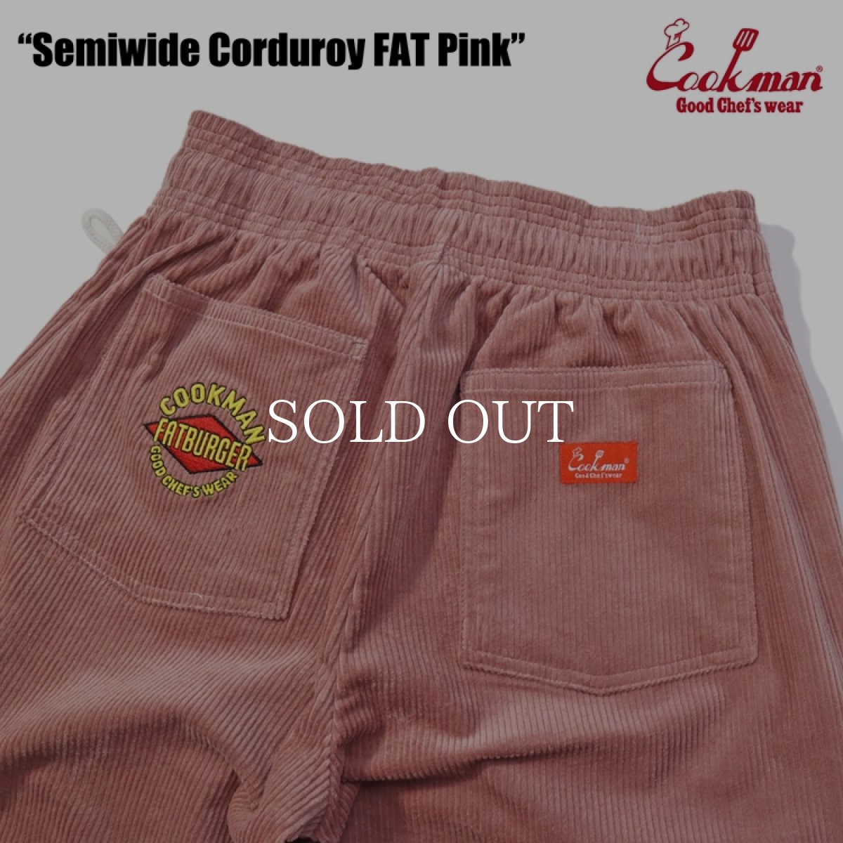 画像8: COOKMAN  Chef Pants Semiwide Corduroy FAT Pink (8)