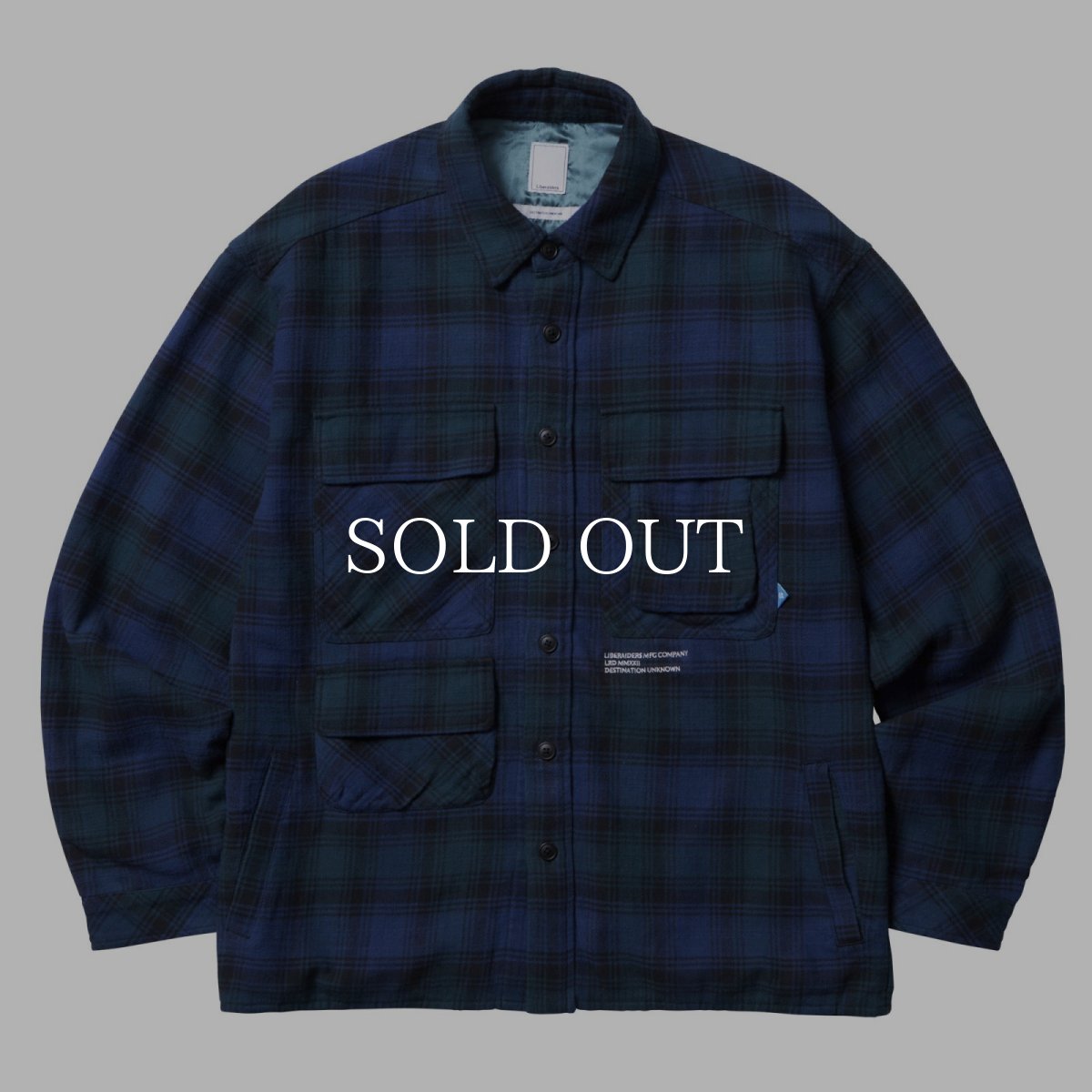 画像1: Liberaiders  MULTI POCKETS PLAID SHIRT (1)