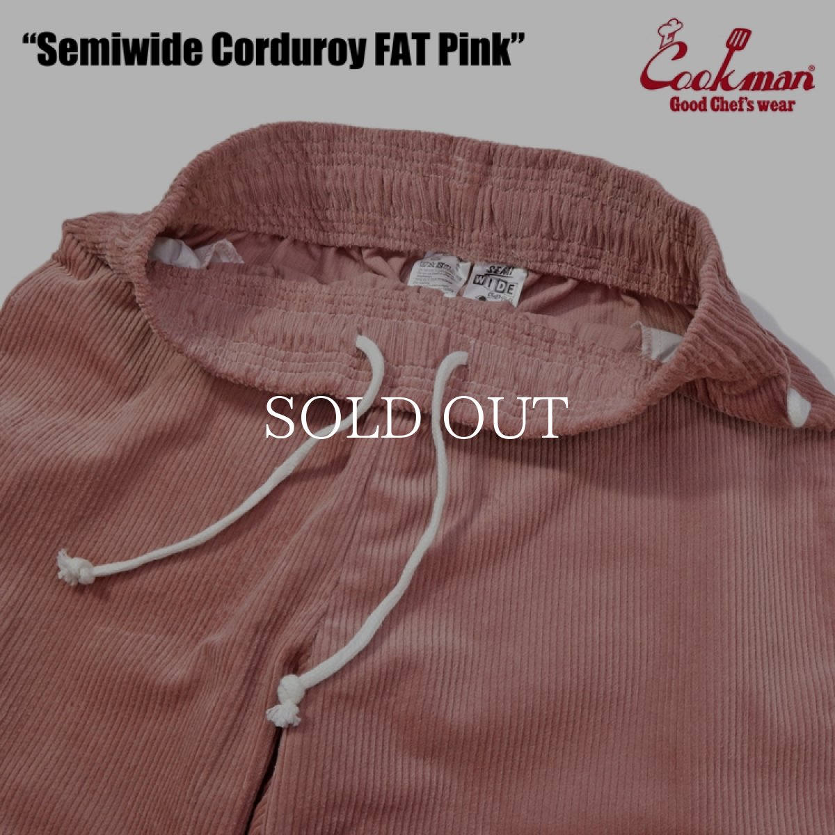 画像7: COOKMAN  Chef Pants Semiwide Corduroy FAT Pink (7)