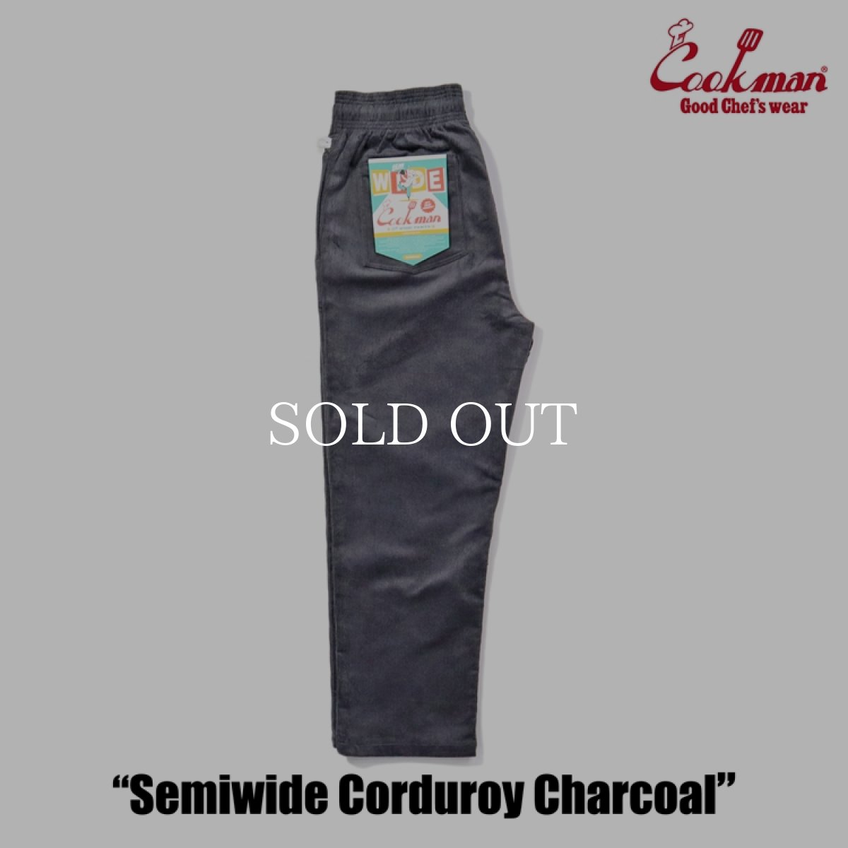 画像5: COOKMAN  Chef Pants Semiwide Corduroy Charcoal (5)