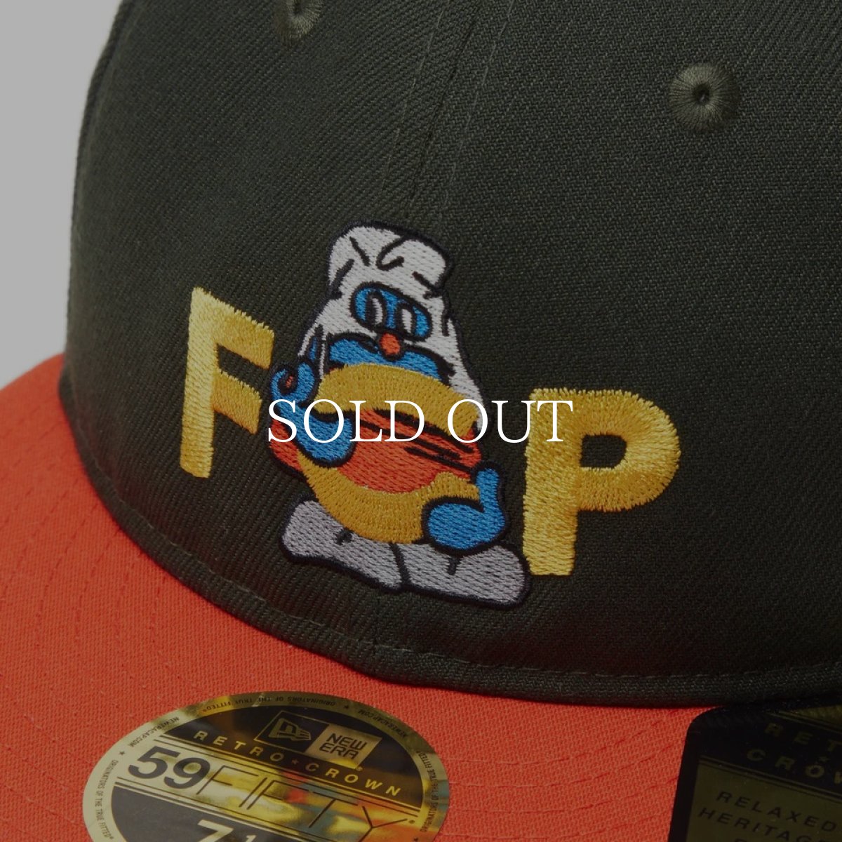画像4: NEW ERA  RC 59FIFTY SHINKNOWNSUKE ブートキャット ダークシーウィード カウントダウンオレンジバイザー (4)