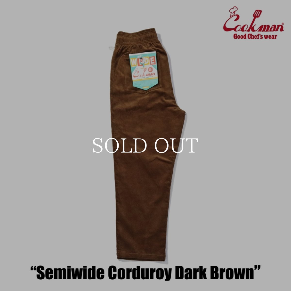 画像6: COOKMAN  Chef Pants Semiwide Corduroy Dark Brown (6)