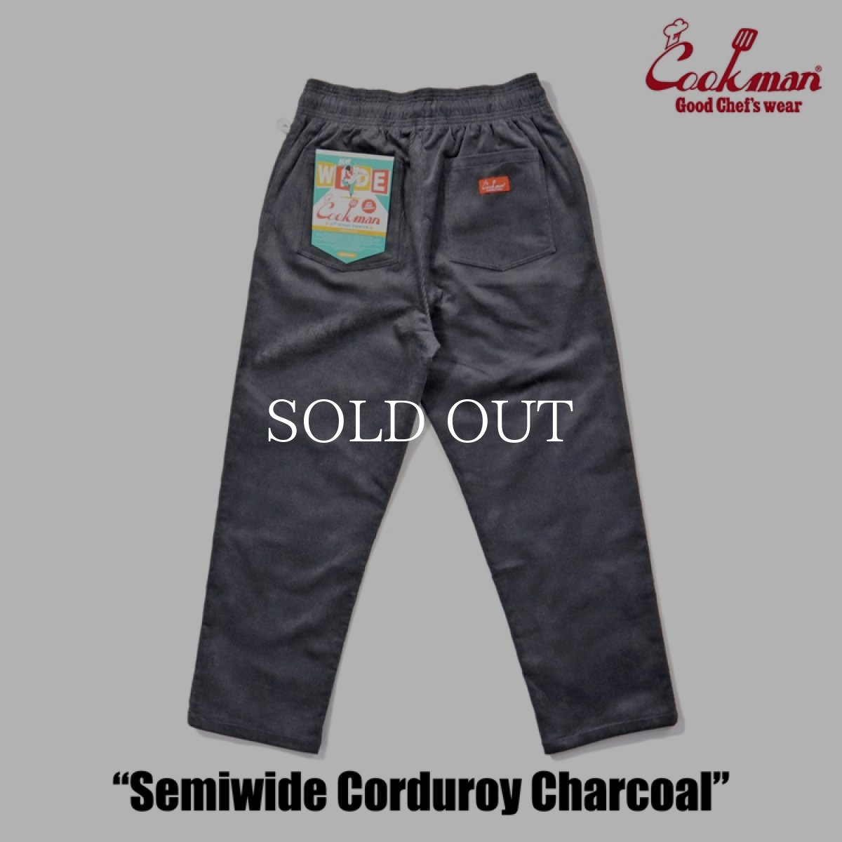 画像4: COOKMAN  Chef Pants Semiwide Corduroy Charcoal (4)