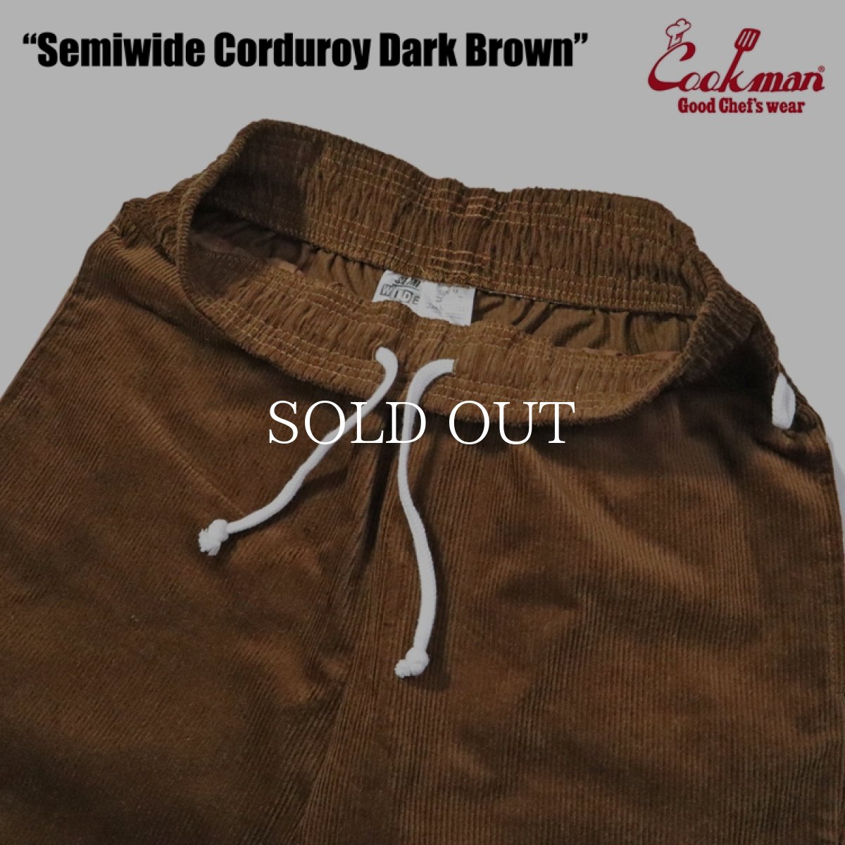 画像7: COOKMAN  Chef Pants Semiwide Corduroy Dark Brown (7)