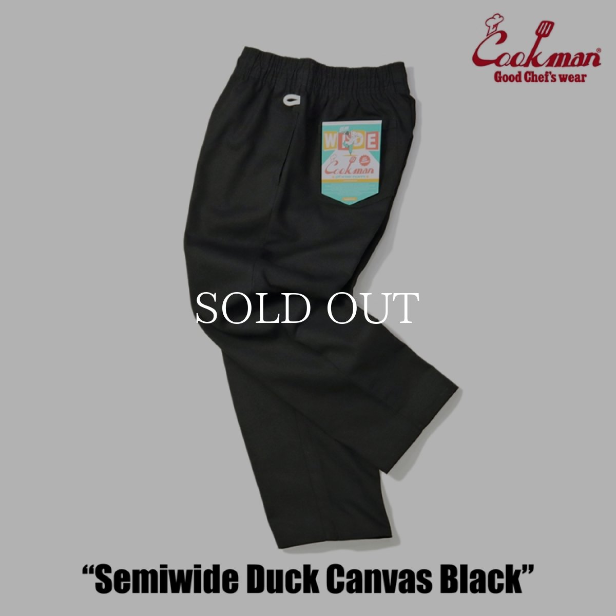 画像6: COOKMAN  Chef Pants Semiwide Duck Canvas Black (6)