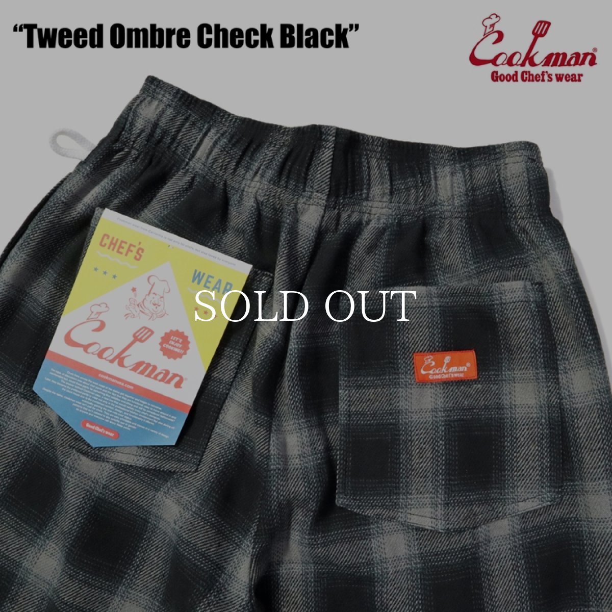 画像8: COOKMAN  Chef Pants Tweed Ombre Check Black (8)